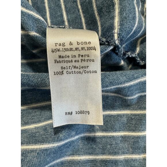 Rag & Bone 100% Cotton Blue Shirt - Picture 3 of 4
